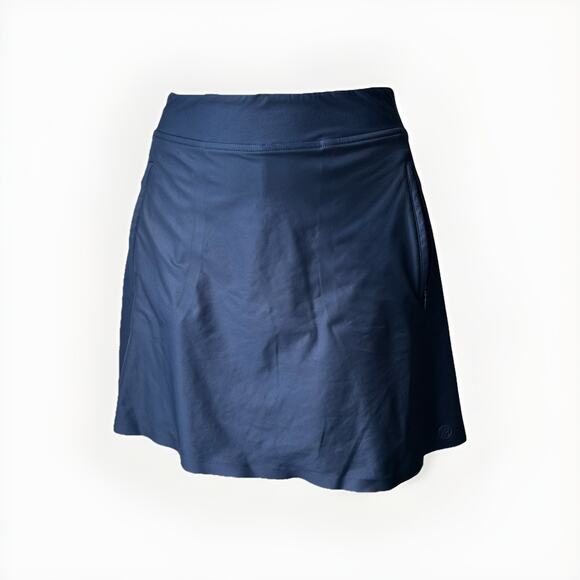 G/FORE GOLF Womens XS Twilight Navy Silky Tech Nylon Stretch Zipper Pocket Skort - Picture 1 of 9